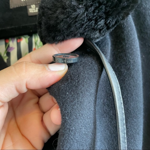 Cole Haan Angora Rabbit Hair And Wool Coat Size 10 - Picture 3 of 11